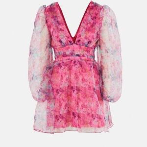 MISSGUIDED Organza Puff Sleeve Dress